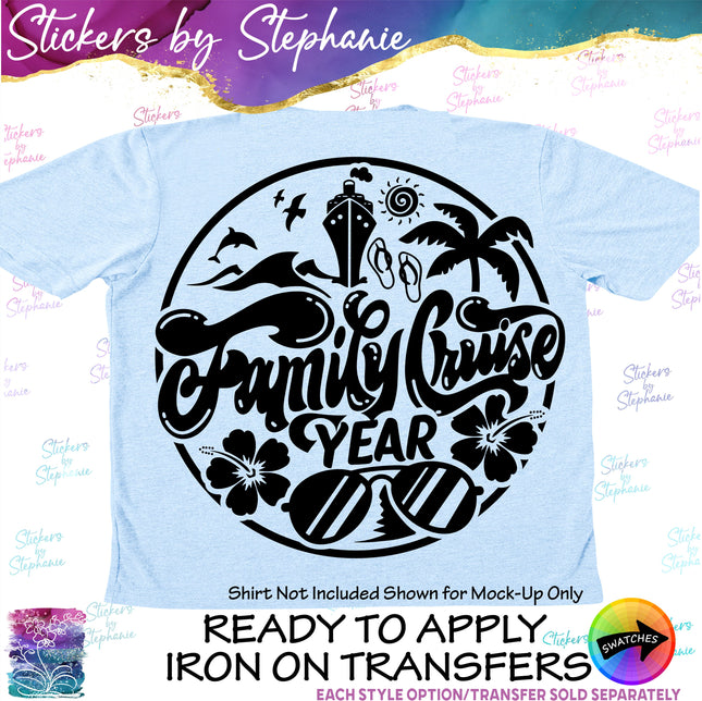 (s03Y-001) Family Cruise Iron-On Transfer or Sticker