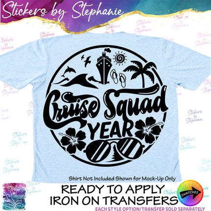 (s03Y-010) Cruise Squad Iron-On Transfer or Sticker