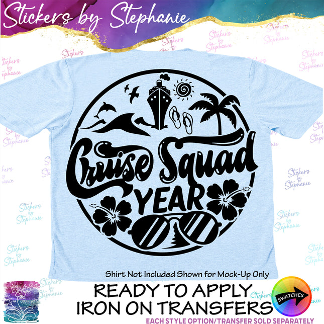 (s03Y-010) Cruise Squad Iron-On Transfer