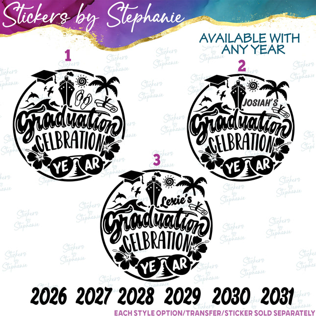 (s03Y-013) Graduation Celebration Iron-On Transfer
