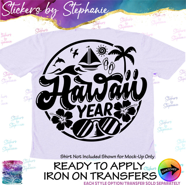 (s03Y-025) Hawaii Iron-On Transfer