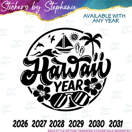 (s03Y-025) Hawaii Iron-On Transfer or Sticker