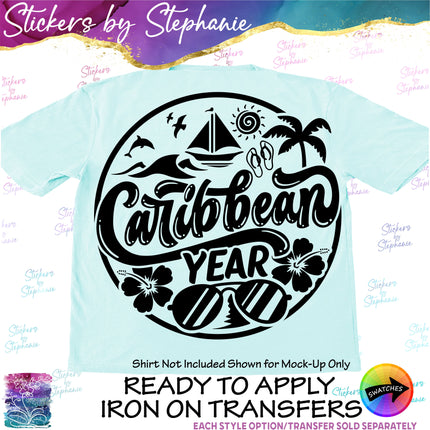 (s03Y-027) Caribbean Iron-On Transfer or Sticker