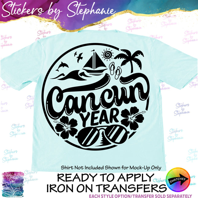 (s03Y-029) Cancun Iron-On Transfer