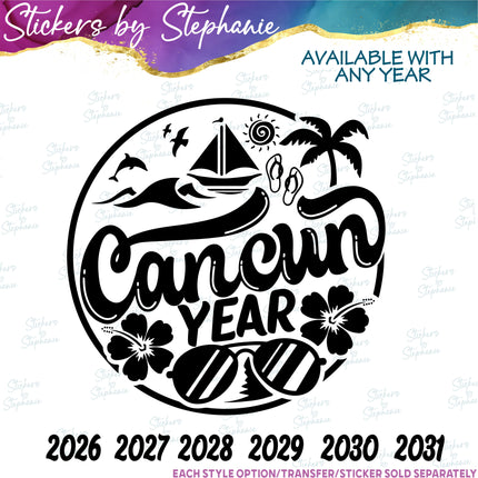 (s03Y-029) Cancun Iron-On Transfer or Sticker