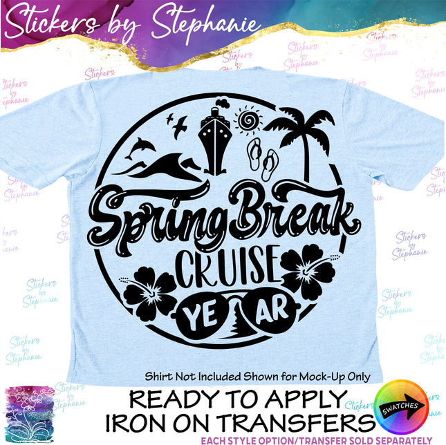 (s03Y-030) Spring Break Cruise Iron-On Transfer