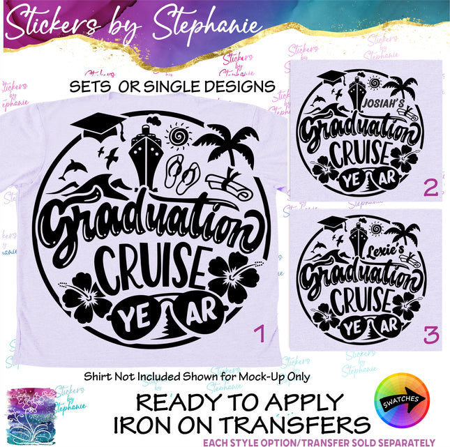 (s03Y-032) Graduation Cruise Iron-On Transfer