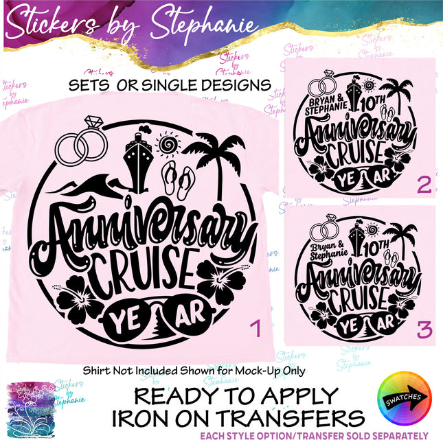 (s03Y-034) Anniversary Cruise Iron-On Transfer