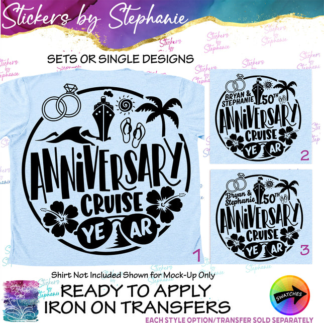 (s03Y-035) Anniversary Cruise Iron-On Transfer