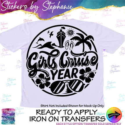 (s03Y-004) Girls Cruise Iron-On Transfer or Sticker