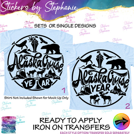 (s03Y-007) Alaska Cruise Iron-On Transfer or Sticker