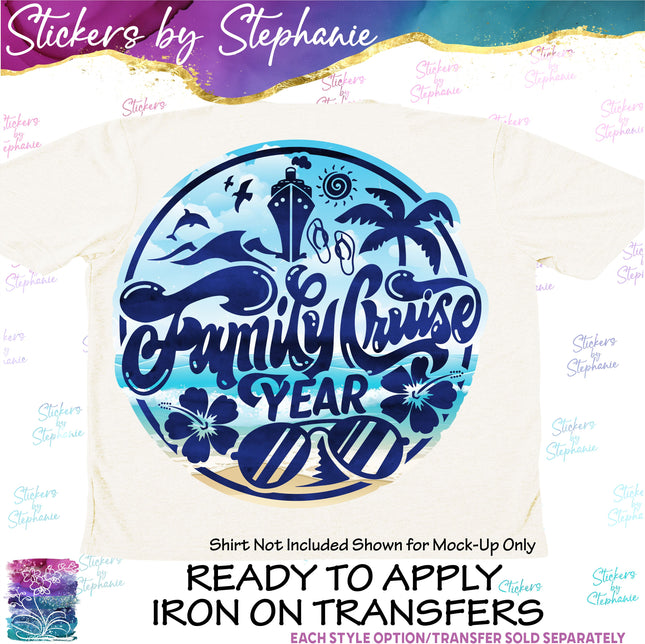(s04Y-001) Family Cruise Iron-On Transfer