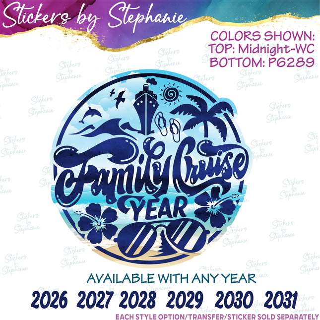 (s04Y-001) Family Cruise Iron-On Transfer