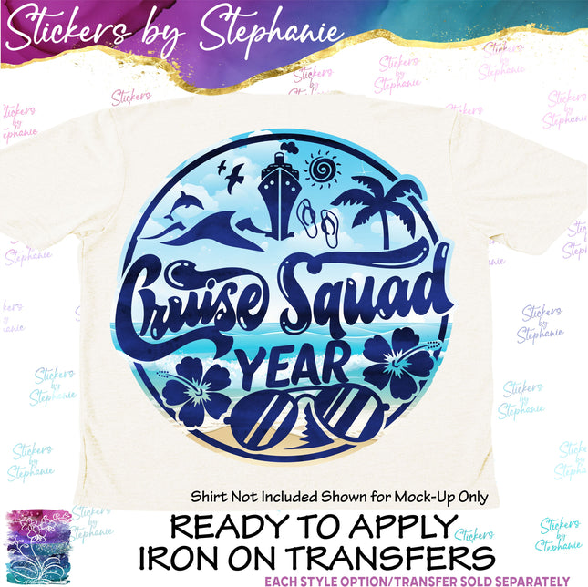 (s04Y-010) Cruise Squad Iron-On Transfer