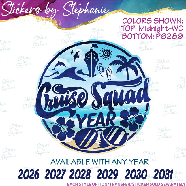(s04Y-010) Cruise Squad Iron-On Transfer