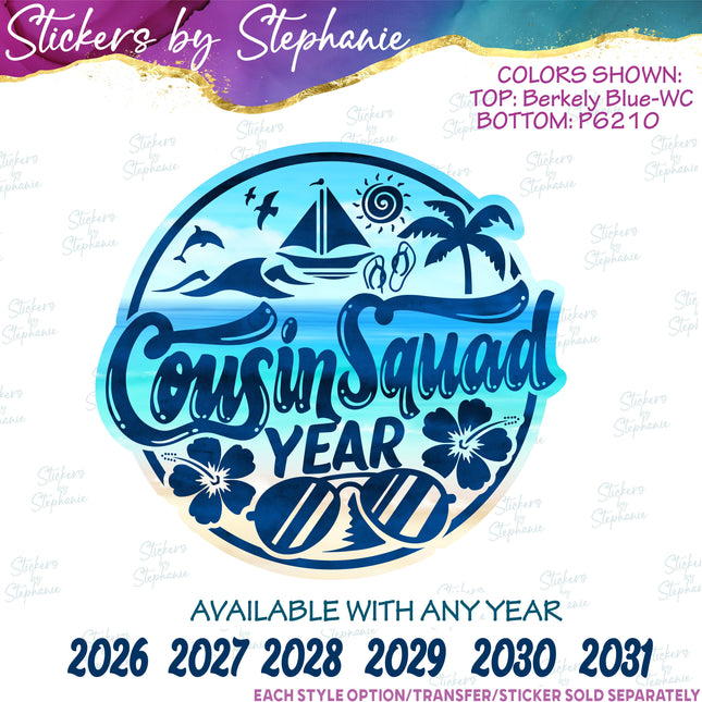 (s04Y-011) Cousin Squad Iron-On-Transfer