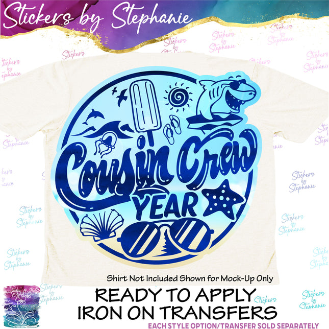 (s04Y-012) Cousin Crew Iron-On-Transfer