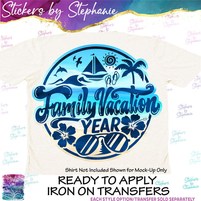 (s04Y-019) Family Vacation Iron-On Transfer