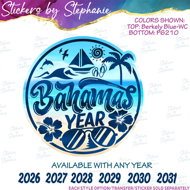 (s04Y-021) Bahamas Iron-On Transfer