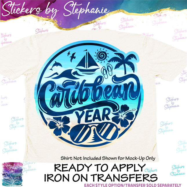 (s04Y-027) Caribbean Iron-On Transfer