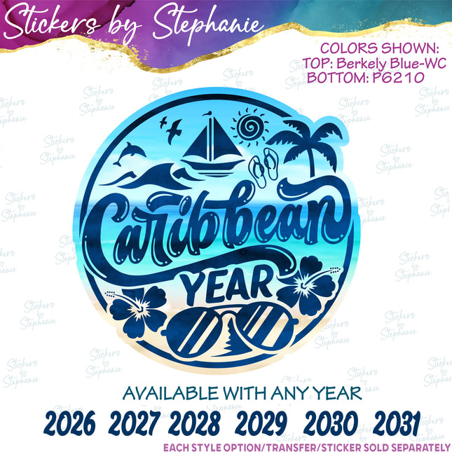 (s04Y-027) Caribbean Iron-On Transfer