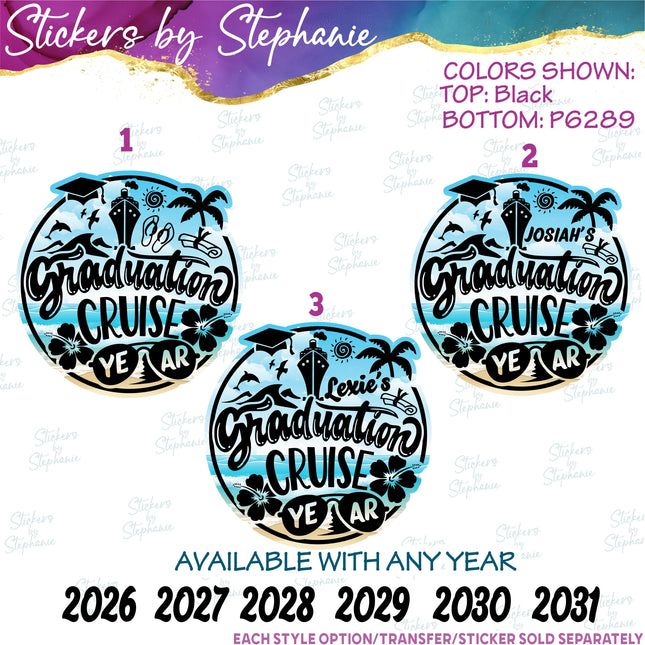 (s04Y-032) Graduation Cruise Iron-On Transfer