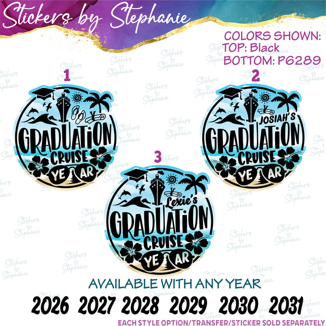 (s04Y-033) Graduation Cruise Iron-On Transfer
