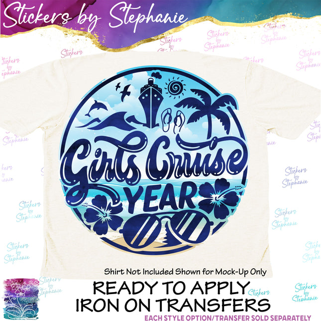 (s04Y-004) Girls Cruise Iron-On Transfer