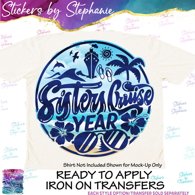 (s04Y-006) Sisters Cruise Iron-On Transfer