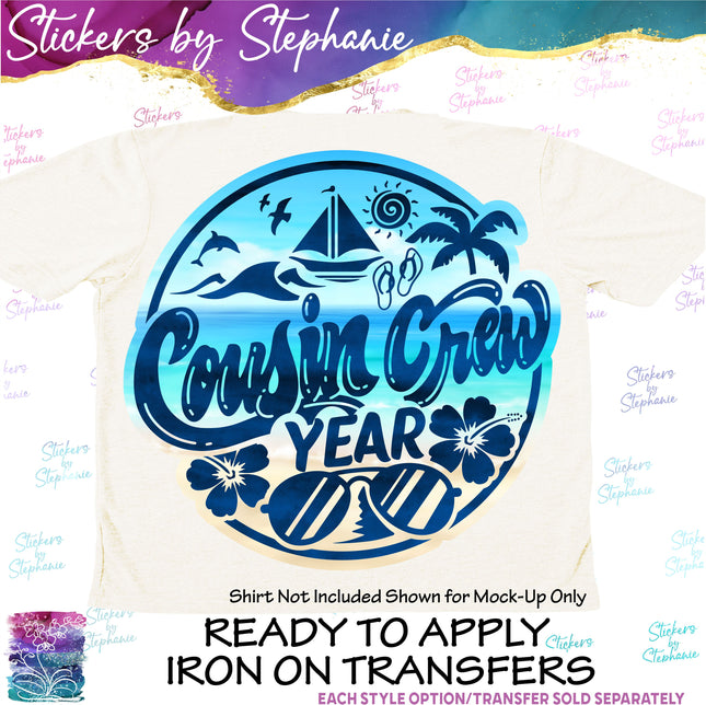 (s04Y-009) Cousin Crew Iron-On-Transfer