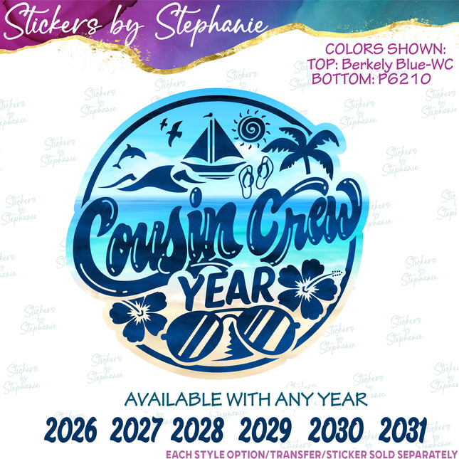 (s04Y-009) Cousin Crew Iron-On-Transfer