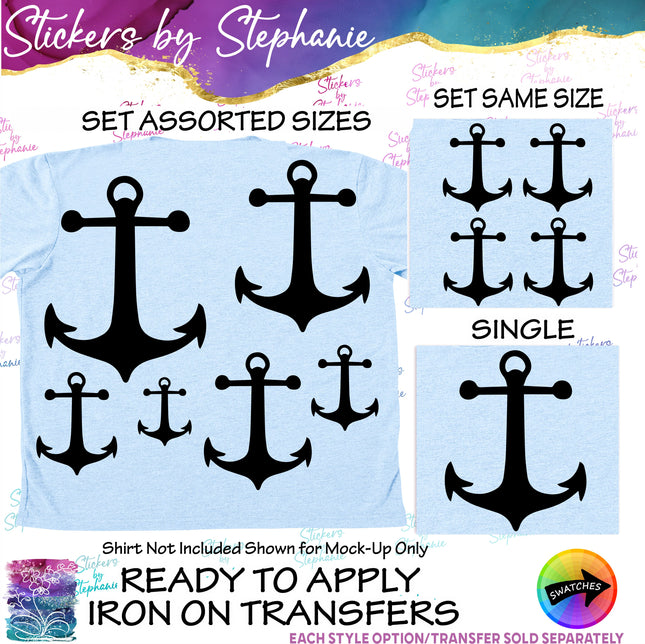 (s01-105) Anchor Silhouette Iron-On Transfer