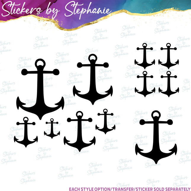 (s01-105) Anchor Silhouette Iron-On Transfer