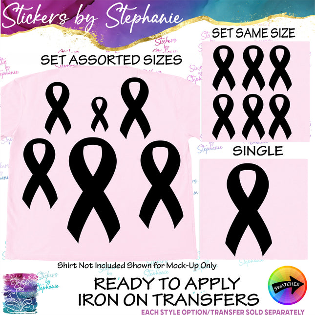 (s01-112) Awareness Ribbon Iron-On Transfer