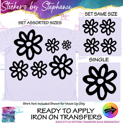 (s01-118) Daisy Flower Iron-On Transfer