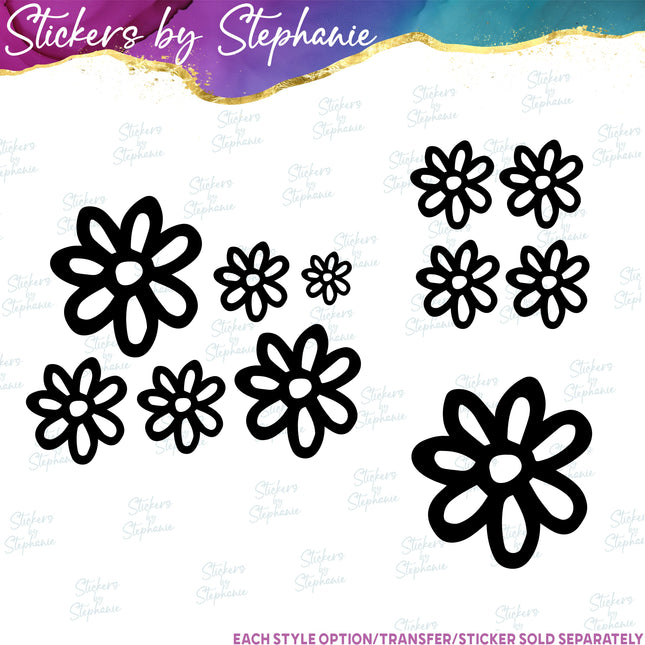 (s01-118) Daisy Flower Iron-On Transfer
