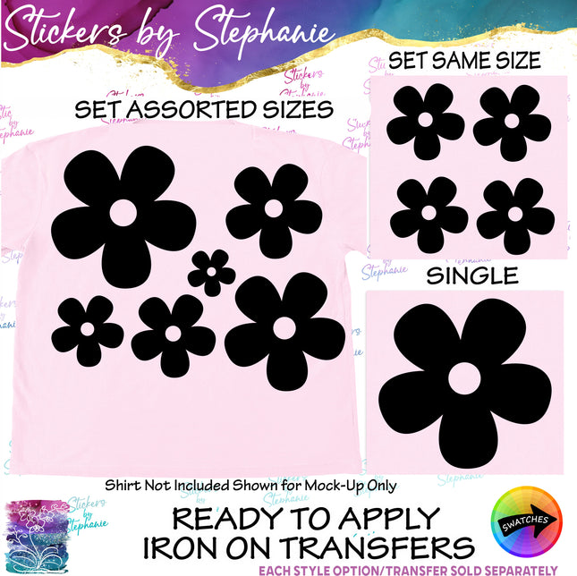 (s01-119) Daisy Flower Iron-On Transfer