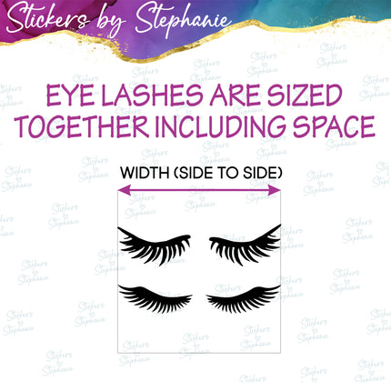 (s01-123) Eye Lashes, Eyelashes Iron-On Transfer