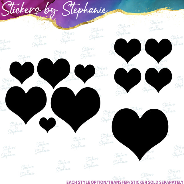 (s01-125) Heart Silhouette Iron-On Transfer
