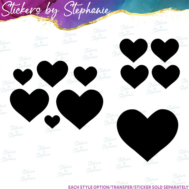 (s01-126) Heart Silhouette Iron-On Transfer