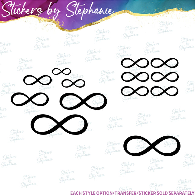 (s01-128) Infinity Sign Symbol Iron-On Transfer