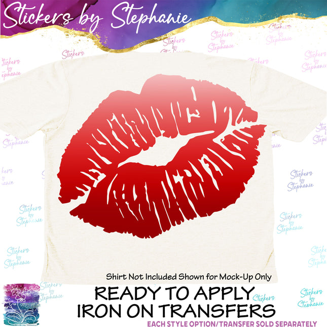 (s01-129) Kiss Lips Iron-On Transfer