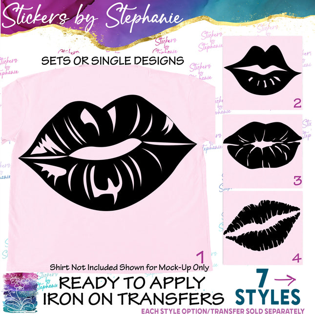 (s01-130) Kiss Lips Iron-On Transfer