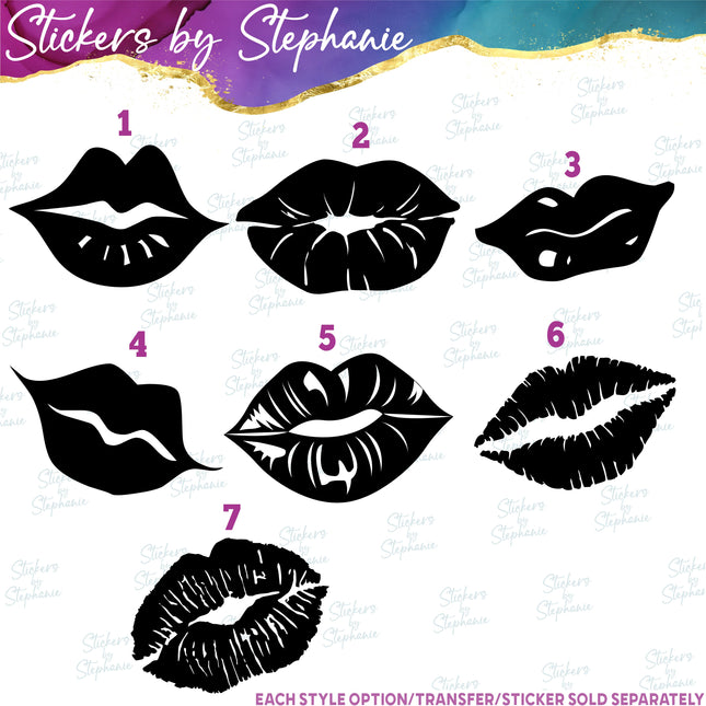 (s01-130) Kiss Lips Iron-On Transfer
