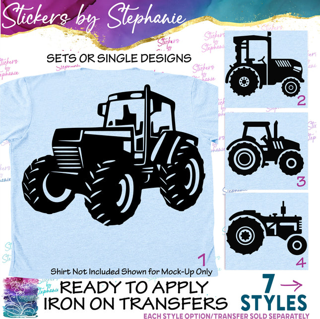 (s01-137) Farm Tractor Iron-On Transfer