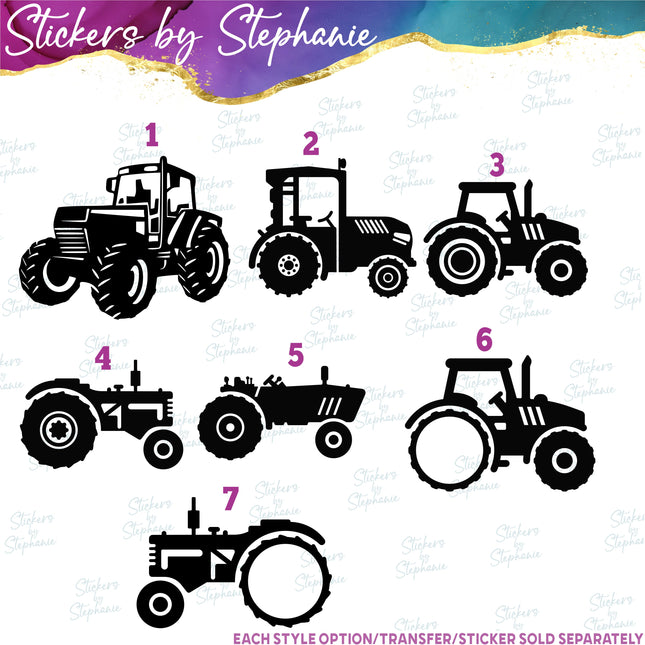 (s01-137) Farm Tractor Iron-On Transfer