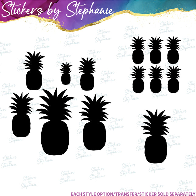 (s01-151) Pineapple Silhouette Iron-On Transfer