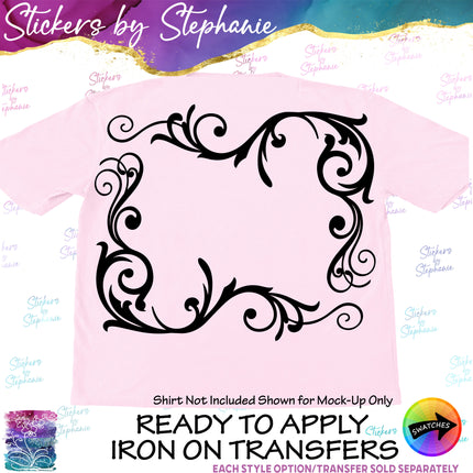 (s01-154) Scroll Frame Border Iron-On Transfer