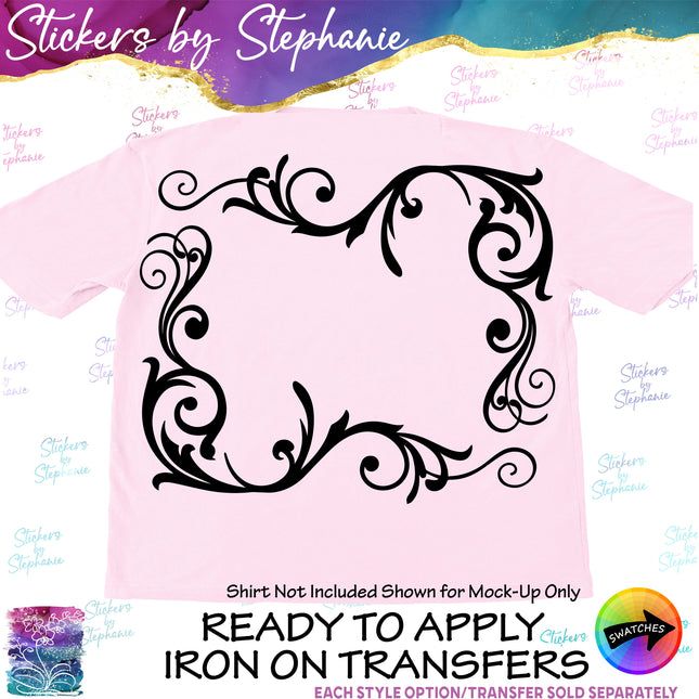 (s01-154) Scroll Frame Border Iron-On Transfer
