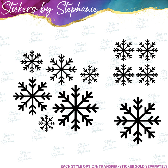 (s01-157) Snow, Snowflakes Iron-On Transfer